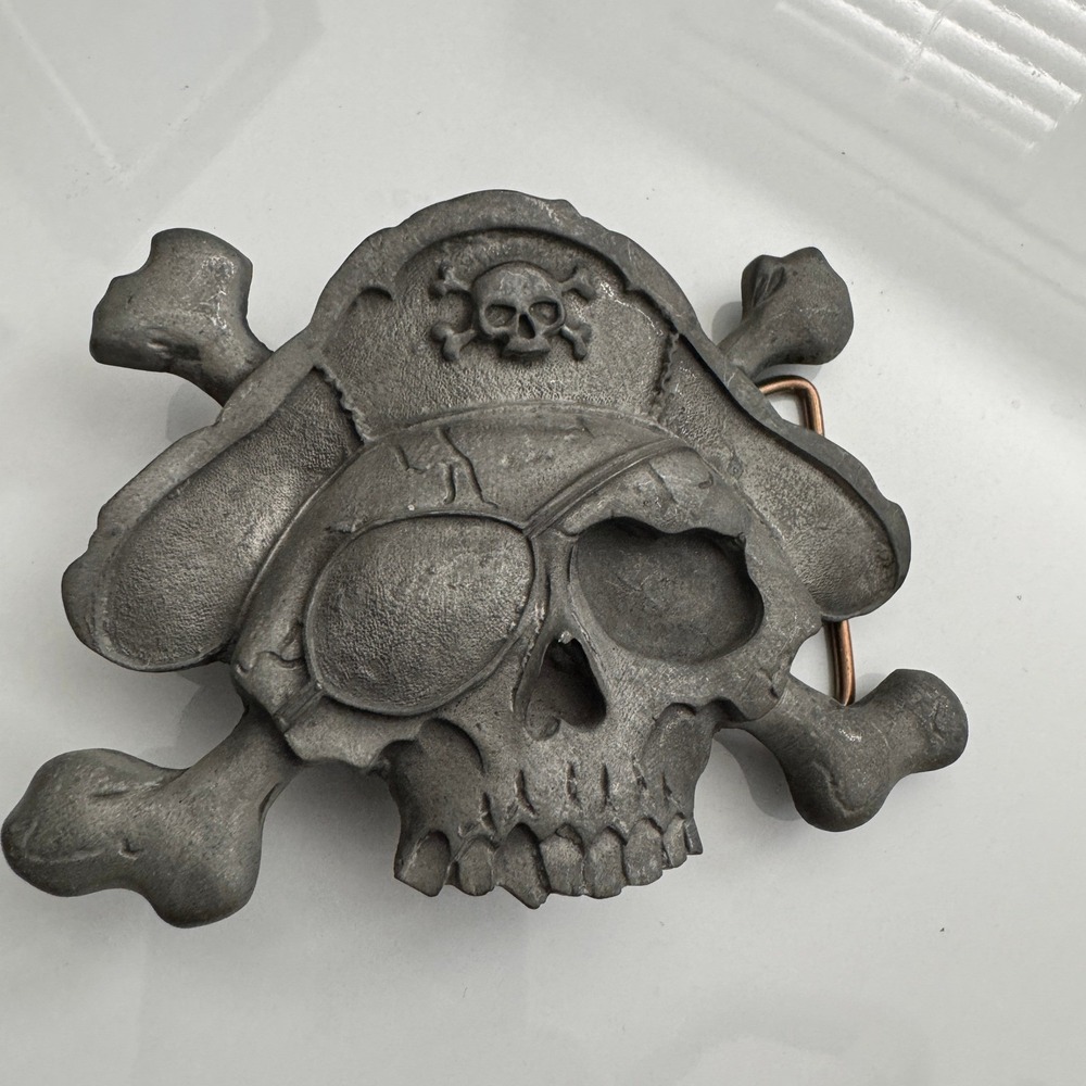 Heavy Metal Buckles Skull Pirate‎ Crossbones Belt Buckle Lead Free Nautical